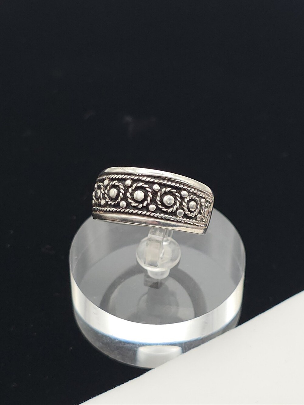 Shube Dakota West 925 Sterling Silver Twisted Rope Southwestern Cigar Band Ring